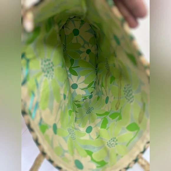 vintage bohemian Straw Multi Color Floral Embroidered GAIL Oversized Tote Bag - Picture 7 of 11